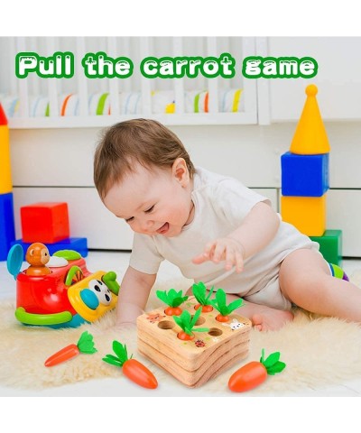 Montessori Educational Toys Wooden Carrots Harvest Shape Size Sorting Games for Matching Puzzle Gift Preschool Learning for B...