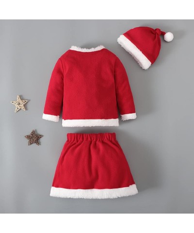 Kids Toddler Baby Girl Santa Costumes Christmas Flannel Dress Snowflake Print Dresses With Hat Cosplay Winter Clothes $17.85 ...