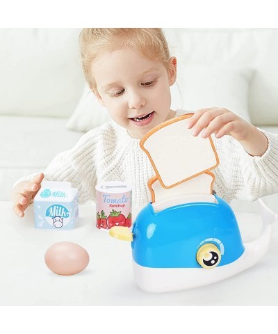 Kids Toaster Toy Kitchen Set Pretend Play Toaster with Cooking Food Toys for Toddlers Play Kitchen Accessories for 3 4 5 6 7 ...