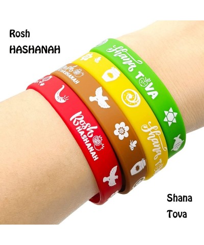 24 Packs Rosh Hashanah Silicone Wristbands Shana Tova Party Supplies Jewish New Year Party Favors Party Gifts Prize Goodie Ba...