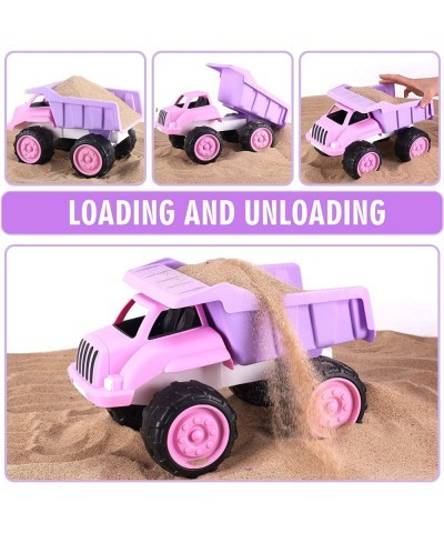 Big Plastic Dump Truck in Pink Color for Toddlers and Girls | Large Tilting Dump Bed Lorry | Free Play Toy Vehicle Indoors an...