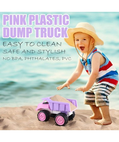 Big Plastic Dump Truck in Pink Color for Toddlers and Girls | Large Tilting Dump Bed Lorry | Free Play Toy Vehicle Indoors an...