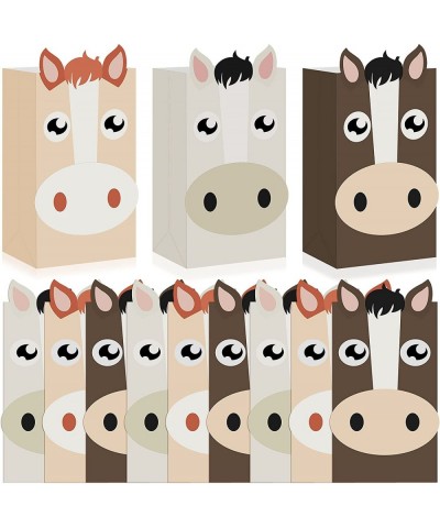 24 Pieces Horse Party Bags Treat Favor Bags Horse Goody Treat Bags Party Favor Candy Bags for Western Cowboy Cowgirl Horse Ch...