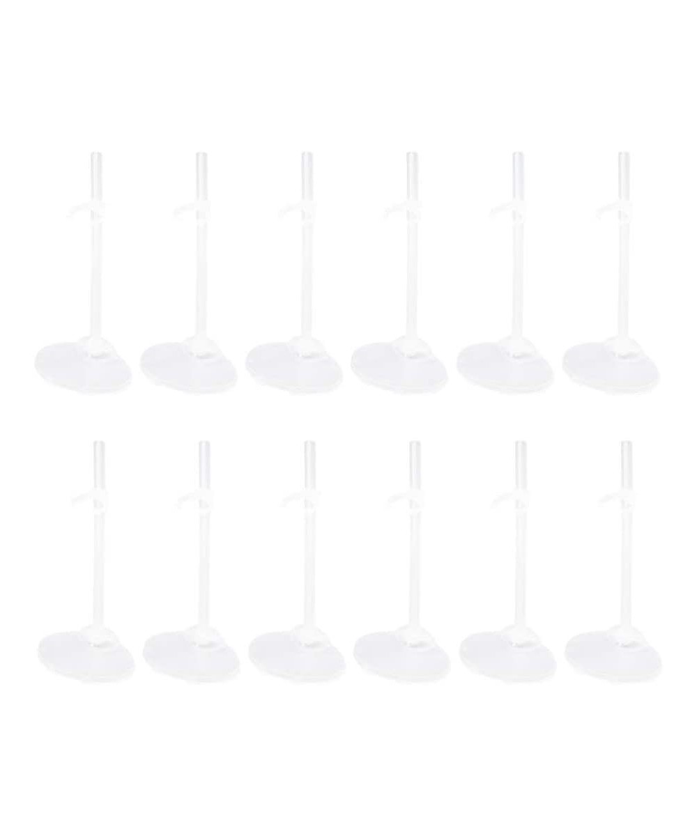 12pcs Doll Stand Plastic Clear Action Figure Stand Portable Teddy Bear Stand for Mini Dolls Accessories $16.90 Dolls