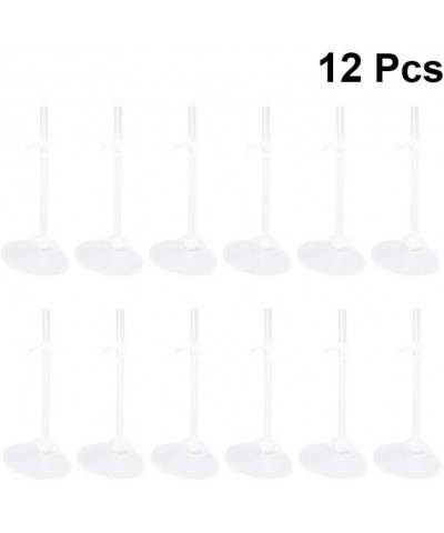 12pcs Doll Stand Plastic Clear Action Figure Stand Portable Teddy Bear Stand for Mini Dolls Accessories $16.90 Dolls