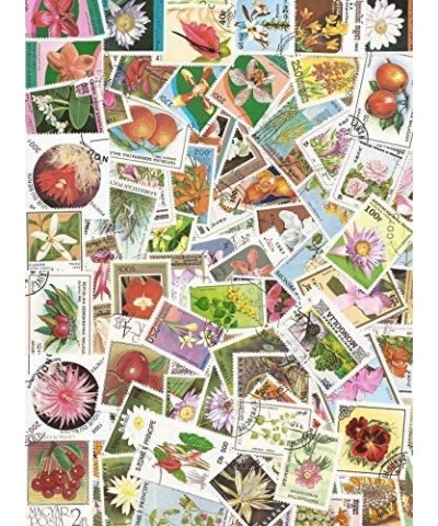 Flowers - Colorful Collection of 200 Different Stamps $15.88 Collectibles Display & Storage