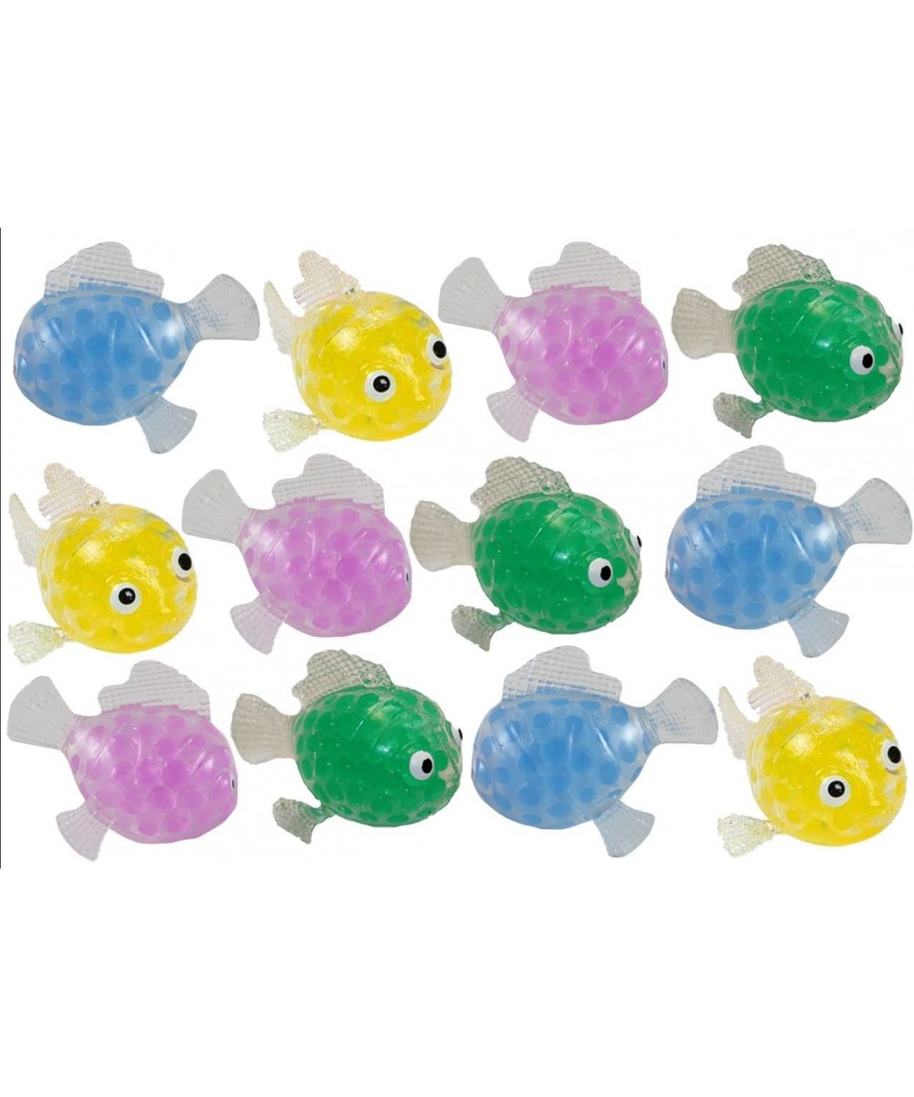 Bulk - 12 Cute Fish Water Bead Filled Squeeze Stress Balls - Squishy Toy - Sensory Fidget (Random Colors) $43.48 Squeeze Toys