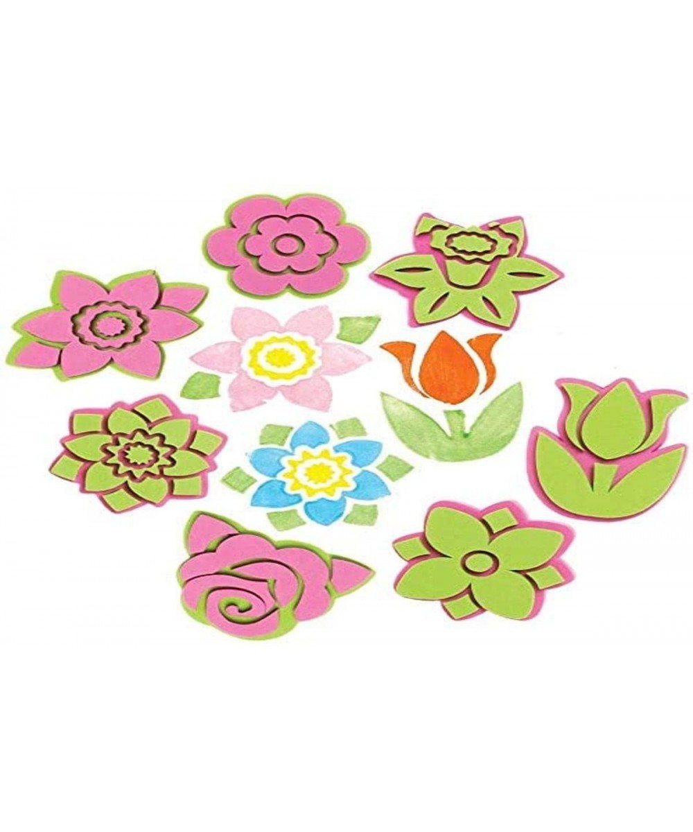 AX876 Flower Stampers - Pack of 10 Foam Stamp Set for Children Ideal for Kids Painting Arts and Crafts Projects $17.19 Kids' ...