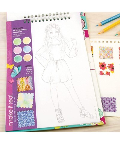 – Fashion Design Sketchbook: Blooming Creativity. Inspirational Fashion Design Coloring Book for Girls. Includes Sketchbook S...