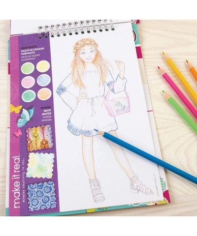 – Fashion Design Sketchbook: Blooming Creativity. Inspirational Fashion Design Coloring Book for Girls. Includes Sketchbook S...