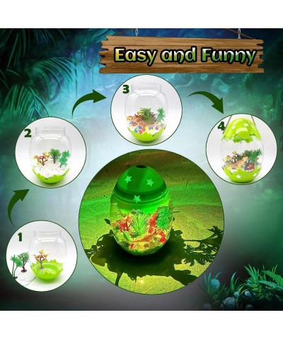 DIY Light-up Dinosaur Eggs Terrarium Kit Create Your Magical Dinosaur Garden in a Jar - Arts and Crafts Toys Birthday Gift Ki...