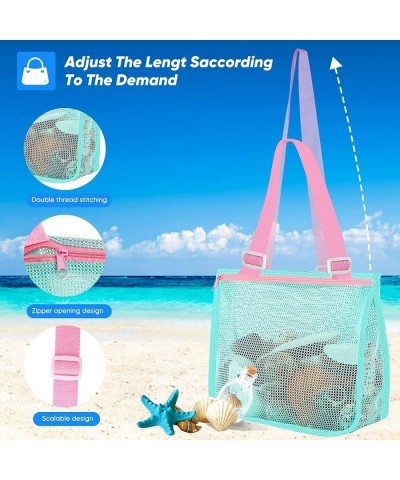 Beach Toy Mesh Bag Kids Shell Collecting Bag Beach Sand Toy Totes for Holding Shells Beach Toys Sand Toys Swimming Accessorie...