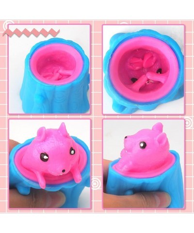 2Pcs Squeeze Squirrel Toys Decompression Evil Squirrel Cups Silicone Fidget Toys Cute Telescopic Pen Holders for Children Gir...