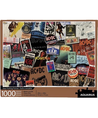 AC/DC Albums Puzzle (1000 Piece Jigsaw Puzzle) - Officially Licensed AC/DC Merchandise & Collectibles - Glare Free - Precisio...