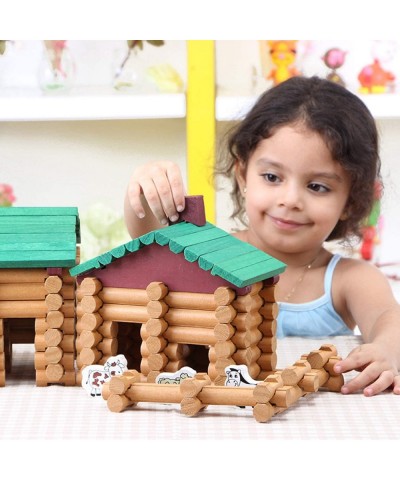 170 Pieces Wood Logs Set Ages 3+ Classic Building Log Toys for Boy Creative Construction Engineering Educational Gifts $69.42...