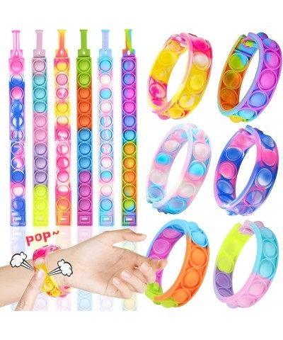 Push Pop Bubble Bracelet Fidget Toy Wearable Wristband Fidget Sensory Toys Hand Finger Press Silicone Bracelet Toy Stress Rel...