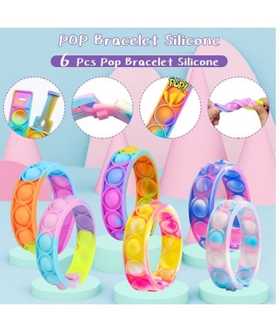 Push Pop Bubble Bracelet Fidget Toy Wearable Wristband Fidget Sensory Toys Hand Finger Press Silicone Bracelet Toy Stress Rel...