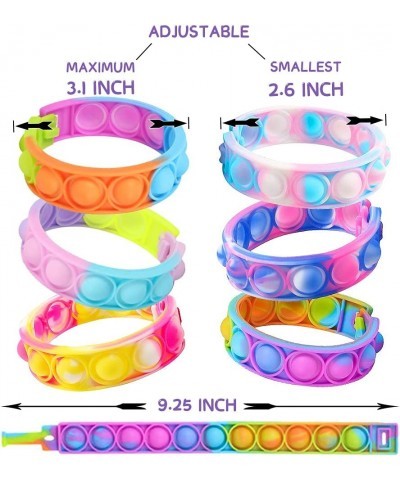 Push Pop Bubble Bracelet Fidget Toy Wearable Wristband Fidget Sensory Toys Hand Finger Press Silicone Bracelet Toy Stress Rel...