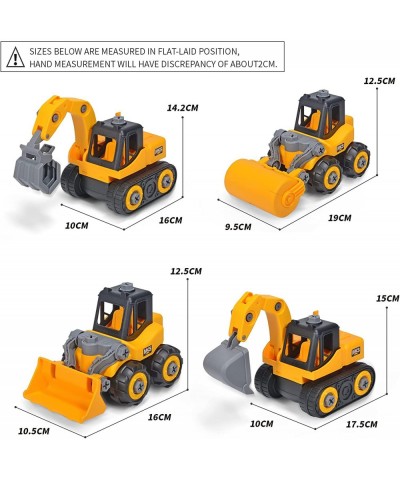 Construction Vehicle Toys Take Apart Toys for 3 Year Old Boys Excavator Bulldozer Roller Loader Toy for Kids Educational Toys...