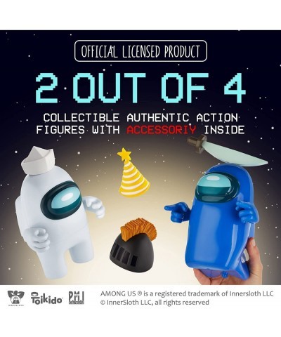 Among Us Action Figures | Two of Four 4.5-Inch-Tall Collectibles | Among Us Toys and Playable Mini Toys | White Crewmate and ...