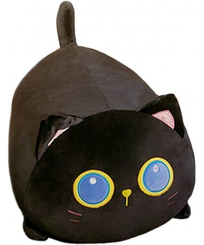 Fat Black Kitten Plush Cat Stuffed Animals Soft Hugging Kitty Pillow Decor Fluffy Tabby Cat Plushie Cushion Gifts(19.6inch) $...