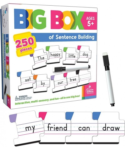 Carson Dellosa Big Box of Sentence Building Game Puzzle Box with Sight Words Word Families and Digraphs Dry Erase Sentence St...