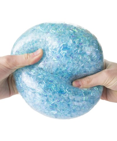 Giant Ice Stress Ball - Super Size Stress Fidget Toy Filled with Bingsu Beads - Shiny Crystal Beads Look Just Like Shaved Ice...