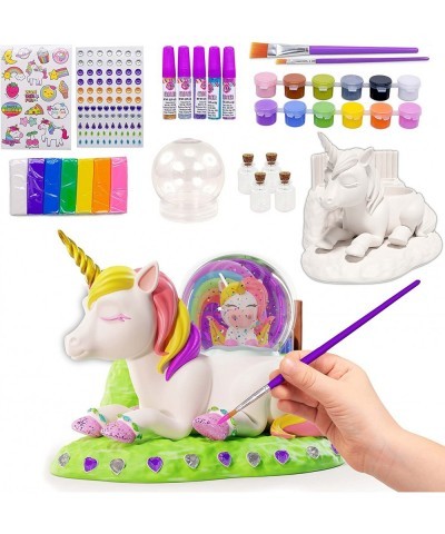 Paint Your Own Unicorn Craft Kit Ceramic Unicorn Snow Globe with Painting Art Crafts Unicorn Gift for Girls Tweens DIY Paint ...