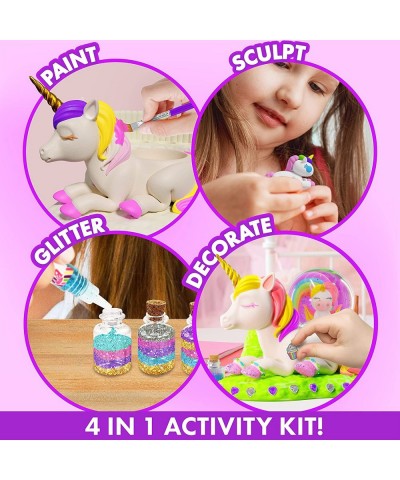 Paint Your Own Unicorn Craft Kit Ceramic Unicorn Snow Globe with Painting Art Crafts Unicorn Gift for Girls Tweens DIY Paint ...