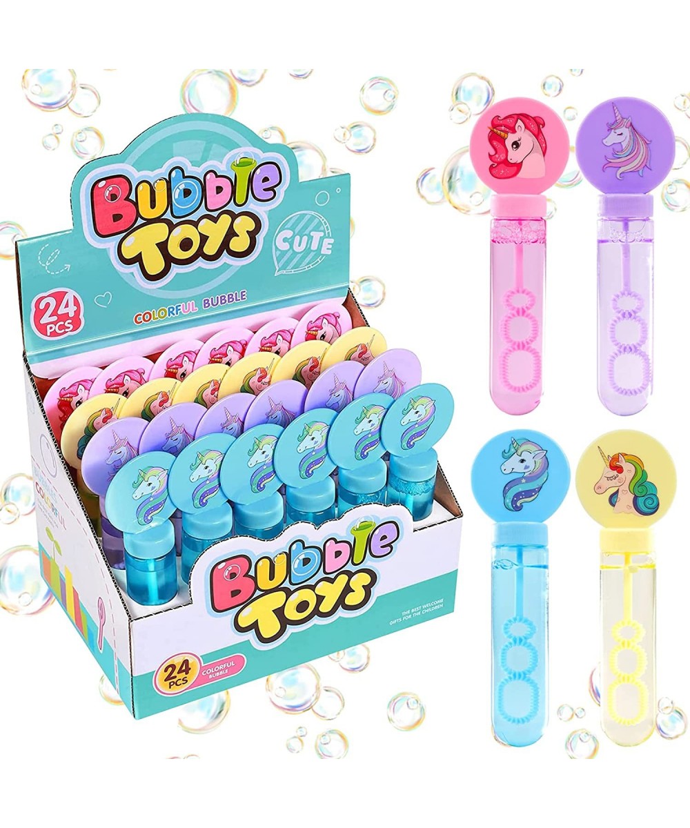 24 Pack Mini Bubble Wands for Kids Unicorn Bubble Wands Party Favors Bubble Toy Summer Gifts for Boys Girls Themed Birthday P...