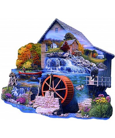 The Old Mill Stream 1000 pc Special Shaped Jigsaw Puzzle $42.43 Jigsaw Puzzles