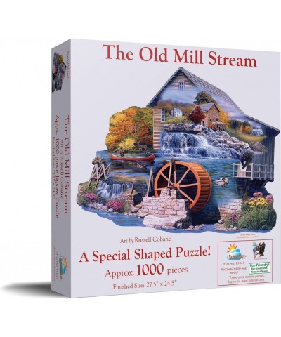 The Old Mill Stream 1000 pc Special Shaped Jigsaw Puzzle $42.43 Jigsaw Puzzles