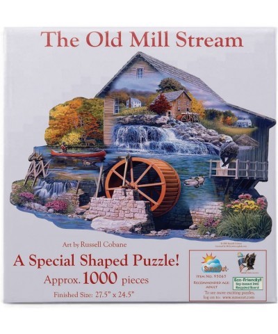 The Old Mill Stream 1000 pc Special Shaped Jigsaw Puzzle $42.43 Jigsaw Puzzles