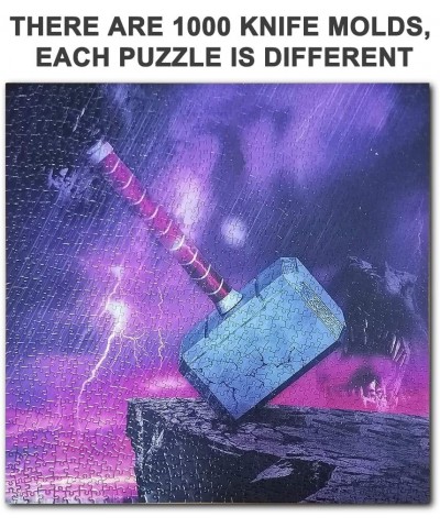 Thor’s Hammer 1000 Piece Jigsaw Puzzle – Colorful Large Puzzles with Colorful Picture for Adults Teens & Kids – Educational F...