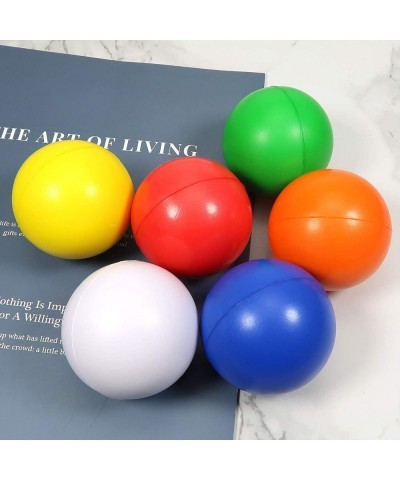 TOAOB Stress Relief Balls Non-Toxic Squeeze Balls 6 Pack 2.5 Inch Colorful Foam Balls for Kids and Adults Hand Exercise Squis...