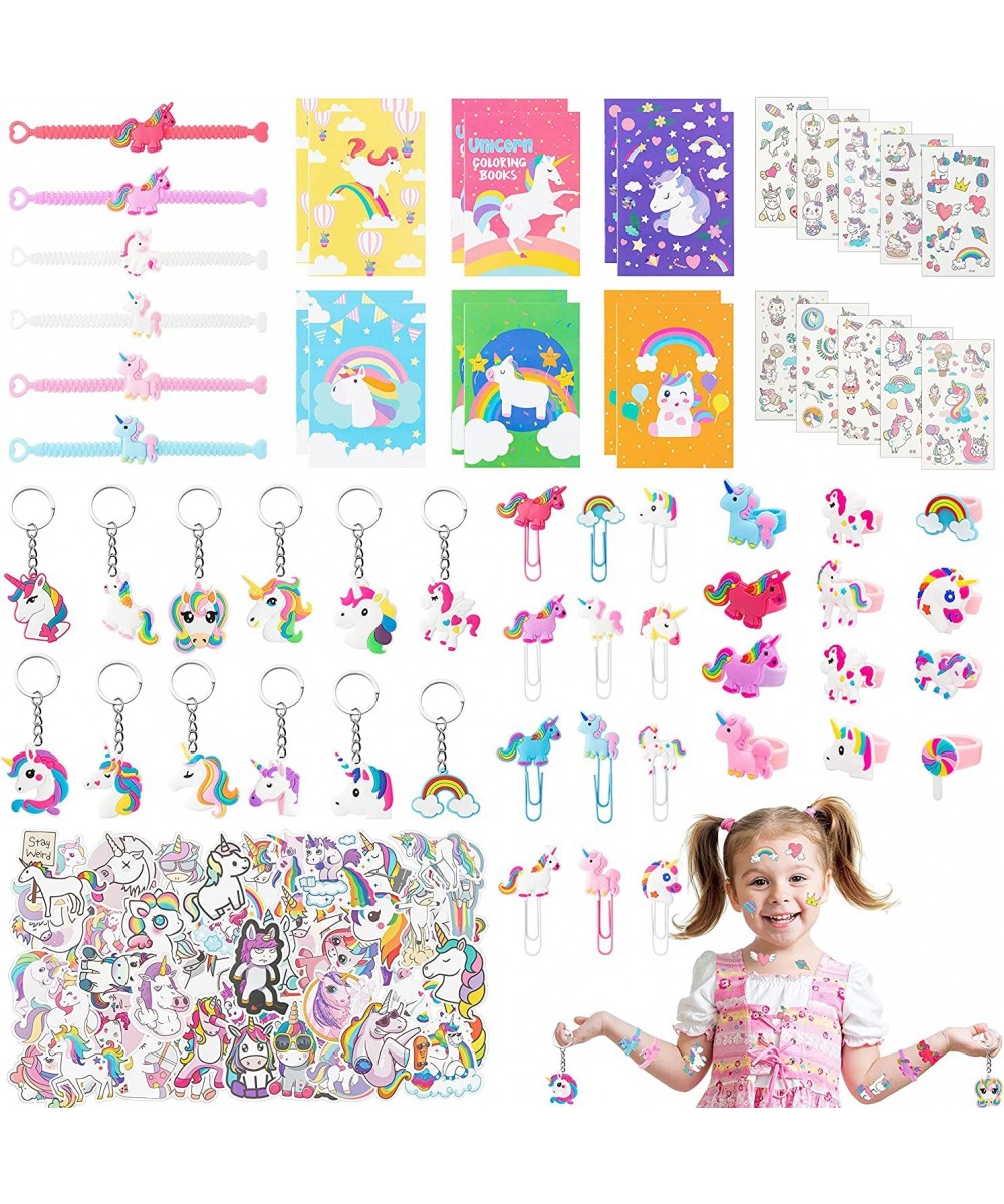 120pack Unicorn Party Favors for Kids Unicorn Decorations Supplies with Coloring Book Tattoos Bracelet Ring Bookmark Keychain...