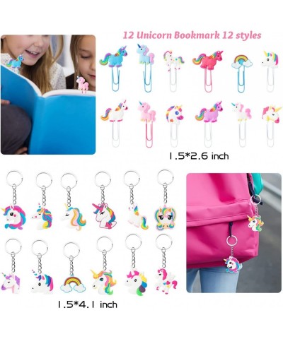 120pack Unicorn Party Favors for Kids Unicorn Decorations Supplies with Coloring Book Tattoos Bracelet Ring Bookmark Keychain...