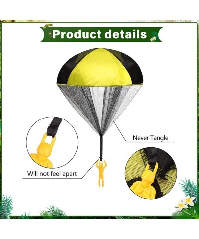 25 Pcs Parachute Toy Children's Flying Toys Camo Parachute Army Parachute Flying Throwing Toy for Kids School Outdoor No Batt...