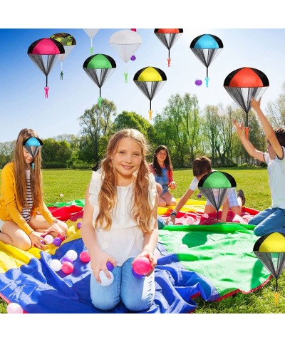 25 Pcs Parachute Toy Children's Flying Toys Camo Parachute Army Parachute Flying Throwing Toy for Kids School Outdoor No Batt...