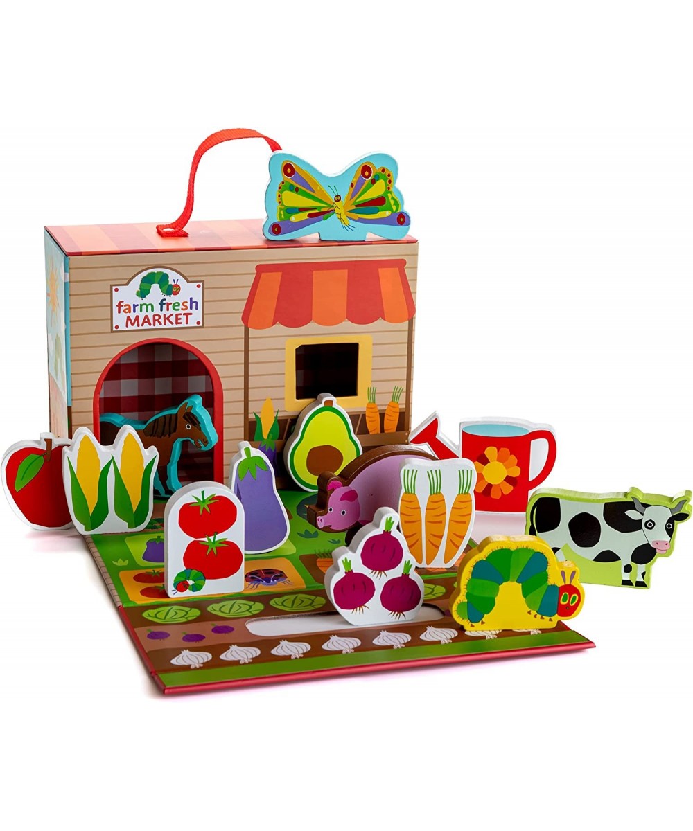 World of Eric Carle The Very Hungry Caterpillar Wooden Playset with Carrying Case Farmer’s Market Play Scene $42.52 Play Figu...