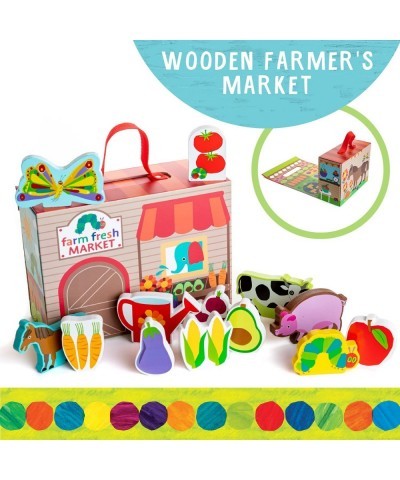 World of Eric Carle The Very Hungry Caterpillar Wooden Playset with Carrying Case Farmer’s Market Play Scene $42.52 Play Figu...