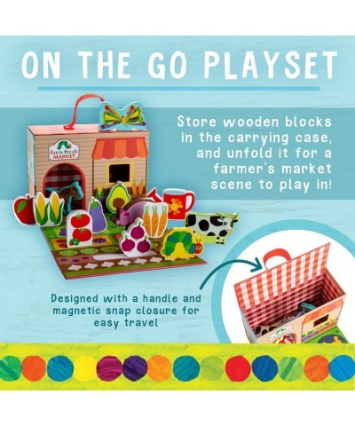 World of Eric Carle The Very Hungry Caterpillar Wooden Playset with Carrying Case Farmer’s Market Play Scene $42.52 Play Figu...