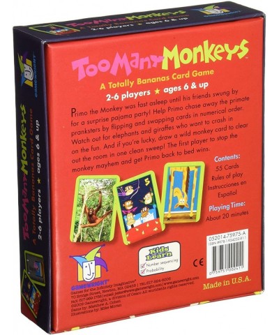 Too Many Monkeys Multi-colored 5 $17.40 Card Games