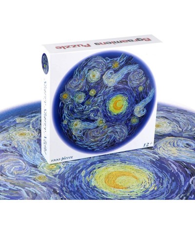 Puzzle-Starry Starry Night-1000 Pieces Creative Round Blue Board Jigsaw Puzzles Inspired by Van Gogh $31.44 Jigsaw Puzzles