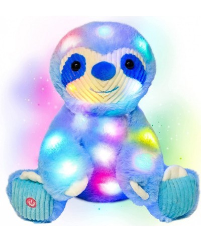 LED Plush Tree Sloth Stuffed Light up Animal Night Light Toys Adorable Floppy Glow at Night Birthday Blue Gifts for Girls Kid...