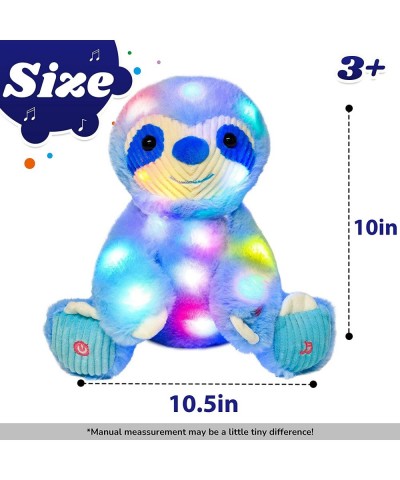 LED Plush Tree Sloth Stuffed Light up Animal Night Light Toys Adorable Floppy Glow at Night Birthday Blue Gifts for Girls Kid...