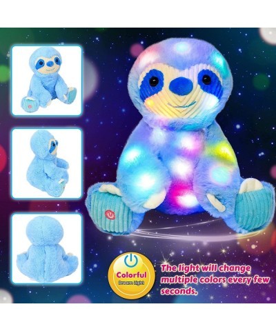 LED Plush Tree Sloth Stuffed Light up Animal Night Light Toys Adorable Floppy Glow at Night Birthday Blue Gifts for Girls Kid...