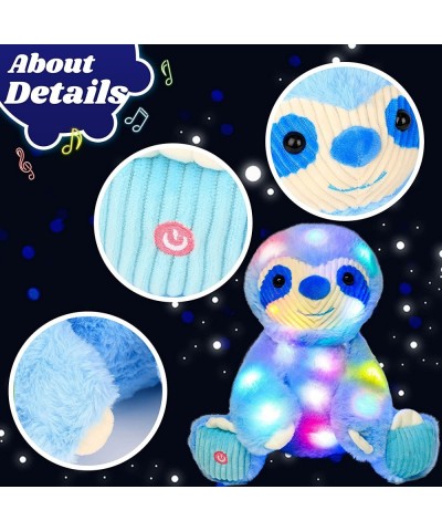 LED Plush Tree Sloth Stuffed Light up Animal Night Light Toys Adorable Floppy Glow at Night Birthday Blue Gifts for Girls Kid...