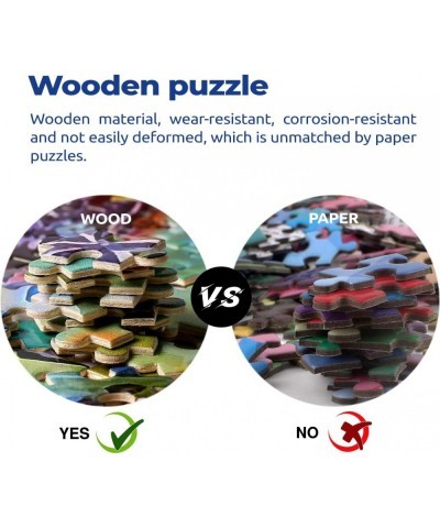 Classic Jigsaw Puzzle 1000 Pieces Adult Puzzle Wooden Puzzle Colorful Elephant DIY Modern Wall Art Picture Modern Art Home De...