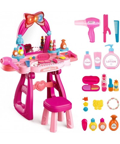 Toddler Vanity Set - Kids Vanity Table for Little Girls with Mirror and Beauty Salon Set Birthday Christmas Pretend Toy Gifts...